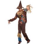 Men's Scarecrow Costume Deluxe Adult Halloween Straw Wizard Kit (missing pants) only top and hat - Retail: $37