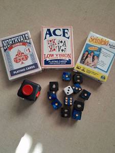 lot 3 image: Playing Cards Dice Seinfeld Trivia Game Lot Northvale Ace Low Vision