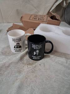lot 10 image: 2-Piece Ceramic Coffee Mug Set Great Mom Great Dad 11 oz