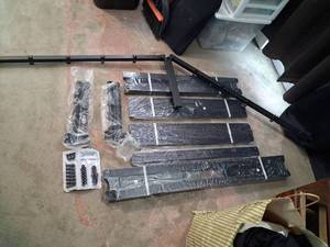 lot 17 image: King size bed Kit with Hardware and Accessories king size bed frame.