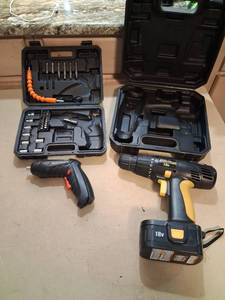 Alltrade Tools 18V Cordless Drill Driver Kit with Battery Charger and Accessories