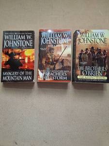 lot 87 image: William W. Johnstone 3 Book Lot Preachers Hellstorm OBrien Series