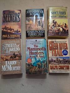 lot 90 image: Lot of 11 Western Fiction Paperback Books Paul Hawkins Johnny Boggs Terry Johnston