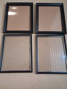 lot 159 image: 4 Picture Frames Black 8x10 with Glass and Matting