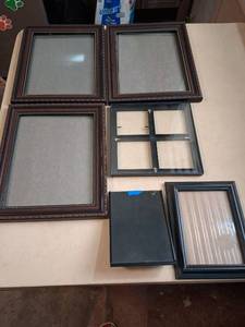 lot 160 image: Picture Frames Lot 6 Assorted Sizes Glass Display