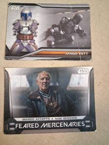 lot 232 image: Topps Star Wars Trading Cards Jango Fett Mandalorian Lot B3-3 I-M1