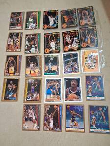 lot 235 image: NBA Basketball Trading Cards Lot 30 Cards Fleer Upper Deck Topps 1990s