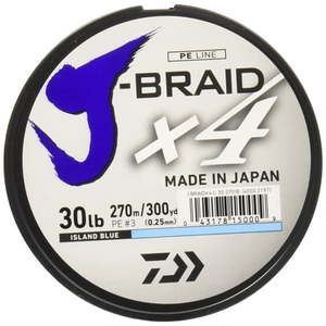 lot 21066 image: Daiwa J-Braid X4 Braided Line 40lb Island Blue