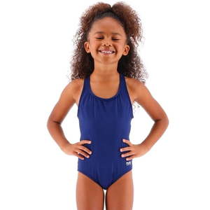lot 21082 image: TYR Girls Solid Ella Maxfit Swimsuit Navy Large