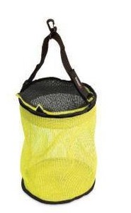 lot 21111 image: Lindy Bait Tamer 1 Gallon Mesh Bucket Yellow