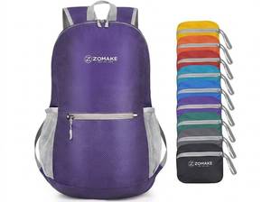 lot 21129 image: ZOMAKE Lightweight Packable Backpack Purple