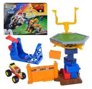 lot 21167 image: Monster Jam Smash & Bash Crash Course Playset 16 Tower