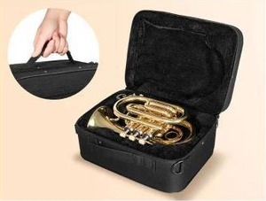 lot 21173 image: Kordos Pocket Trumpet Brass Mini with Case- Retail $139