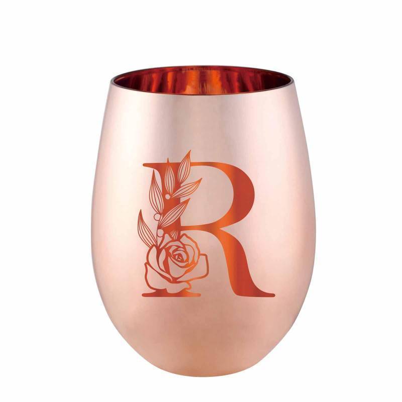 lot 46946 image: Monogrammed A��Z Initial Wine Glass, Personalized Gifts for Women, Mothers Day Birthday Gifts for Women Her Mom Wife Best Friend Sister - Retail $13