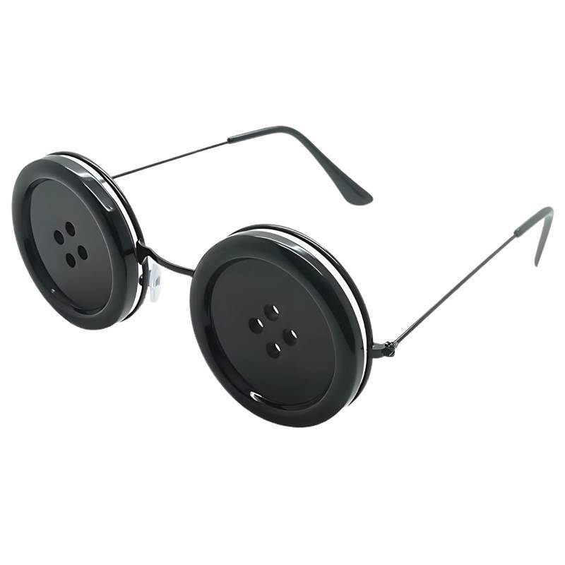lot 64121 image: Black Button Eye Glasses - Costume Cosplay Accessory for Halloween, Fancy Dress, Parties & Themed Events - Retail $11