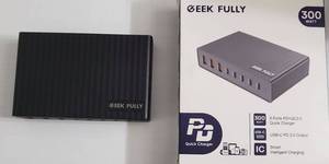 lot 18466 image: USB C Charger Block, 300W TypeC Charger Fast Charging, 8Port Charging StationUSB C & A GaN Desktop Hub - Retail $35