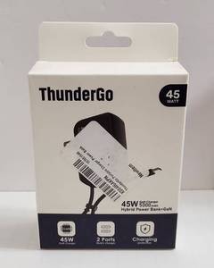 lot 18468 image: 45W GaN Charger 5000mAh Hybrid Power Bank PSM-002 - Retail $30
