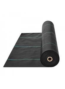 lot 18415 image: VEVOR 3FTx250FT Premium Heavy Duty Weed Barrier Landscape Fabric, 5OZ Woven Geotextile Fabric Under Gravel, High Permeability for Weed Blocker Weed Mat, Driveway Fabric, Weed Control Garden Cloth - Retail $54