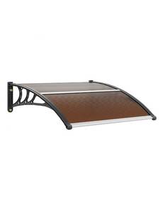 lot 18432 image: VEVOR Window Door Awning Canopy 40 x 40, UPF 50 Polycarbonate Entry Door Outdoor Window Awning Exterior, Front Door Overhang Awning for Sun Shutter, UV, Rain, Snow Protection, Hollow Sheet - Retail $44