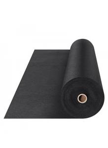 lot 18440 image: VEVOR Non Woven Geotextile Fabric Under Gravel, 6x50FT 8OZ Driveway Fabric Landscape Fabric, Heavy Duty Weed Barrier Fabric, Ground Cover Weed Control Fabric, French Drains Drainage Fabric, Black - Retail $0