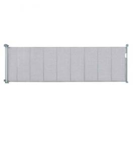 lot 18444 image: VEVOR Retractable Baby Gate, 34.2 Tall Mesh Baby Gate, Extends up to 116.1 Wide Retractable Gate for Kids or Pets, Retractable Dog Gates for Indoor Stairs, Doorways, Hallways, Playrooms, Black - Retail $67