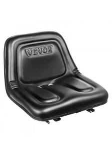 lot 19385 image: VEVOR Universal Tracor Seat, Lawn Mower Seat with Micro Switch and Drainage Holes, 6.3-13.4 inch Extended Slot Tractor Seat for Tractor Loader Excavator - Retail $84