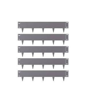 lot 19406 image: VEVOR Steel Landscape Edging, 5 Packs 39 x 5 in Rust-Resistant Metal Landscape Edging, Bendable Garden Edging Border, Heavy Duty Lawn Edging, Easy-to-Install, Flower Bed Yard Pathway Divider Dark Gray - Retail $45