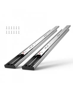 lot 19408 image: VEVOR 10 Pairs of 22 Inch Drawer Slides Side Mount Rails, Heavy Duty Full Extension Steel Track, Soft-Close Noiseless Guide Glides Cabinet Kitchen Runners with Ball Bearing, 100 Lbs Load Capacity - Retail $83