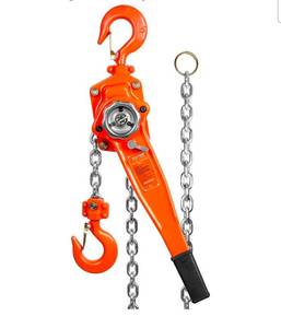 lot 19434 image: VEVOR Manual Lever Hoist 1.5T Ratchet Chain Hoist Handling Lifting 5.8m Carbon Steel G80 Brake Weston Double Ratchet Chain Guide Hook 360° for Goods Garage Dock Factory - Retail $0