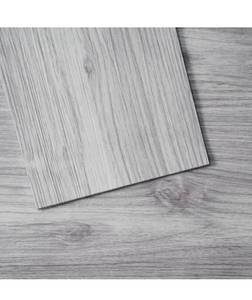 lot 19438 image: VEVOR Self Adhesive Vinyl Floor Tiles 36 x 6 inch, 20 Tiles 0.62mm Thick Peel & Stick, Light Gray Wood Grain DIY Flooring for Kitchen, Dining Room, Bedrooms & Bathrooms, Easy for Home Decor - Retail $0