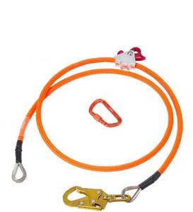 lot 19445 image: VEVOR 16mm Steel Core Flipline, 8ft(2.4m) Arborist Flipline, Flip Line for Tree Climbing with Alloy Steel Snap Hook & Aluminum Alloy Carabiner, 30KN Breaking Tension for Fall Protection, Tree Climber - Retail $49