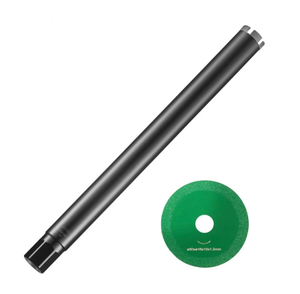 lot 19453 image: VEVOR Core Drill Bit, 2 Wet Diamond Core Drill Bits, 14 Drilling Depth Concrete Core Drill Bit with Saw Blade, 1-14-7 Inner Thread, Laser Welding, Diamond Wet Coring Bit for Concrete Brick - Retail $28