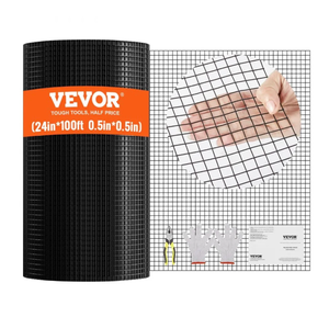 lot 19458 image: VEVOR Hardware Cloth, 24 x 100 Galvanized Wire Mesh Roll, 19 Gauge Chicken Wire Fence Roll, Vinyl Coating Metal Wire Mesh for Chicken Coop Barrier, Rabbit Snake Fences, Poultry Enclosures - Retail $69