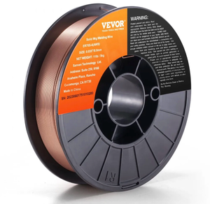 lot 19464 image: VEVOR Solid MIG Welding Wire, ER70S-6 0.035-inch 11LBS with Low Splatter and High Levels of Deoxidizers for All Position Gas Welding - Retail $29
