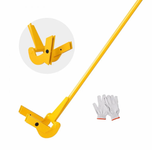 lot 19474 image: VEVOR Pallet Buster, 41-Inch Handle, 2000 lbs Weight Capacity, Q235 Carbon Steel, Heavy Duty Deck Wrecker Demolition Wood Pallet Tool Breaker Pry Bar Puller for Efficient and Effortless Board Removal - Retail $40