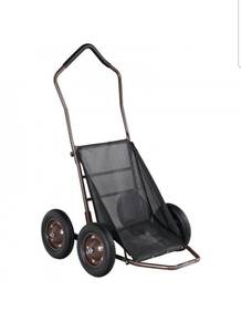 lot 19487 image: VEVOR Deer Cart, 500 LBS Capacity Folding Game Cart, Deer Cart Game Hauler with 4 Big Wheels & Ergonomic Handle, Heavy-Duty Game Cart Accessories, Utility Gear Dolly for Hunting Fishing Hiking - Retail $123