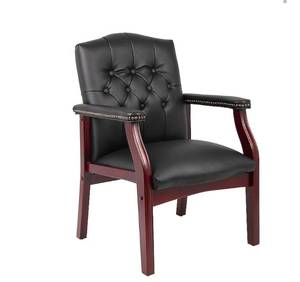 lot 19514 image: Black Traditional Ergonomic Upholstered Task Chair 2 pack - Retail $340