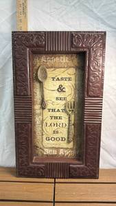 lot 3 image: Wall Art Decor Framed Print Taste & See That The Lord Is Good Psalm 348