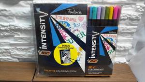 lot 59 image: BIC Intensity Fineliners 201 Coloring Kit with Journal and Bonus Coloring Book