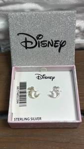lot 72 image: Disney Sterling Silver Ariel Earring Pair (E901882SL.WM Surgical Steel Backs)