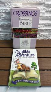 lot 81 image: 2 Bible Books Crossings Devotional Bible KJV & My Bible Adventure 52 Stories