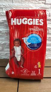 lot 85 image: Huggies Little Snugglers Size 1 Diapers 32 Count