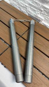 lot 90 image: Pair of Nunchaku with Chain Connection