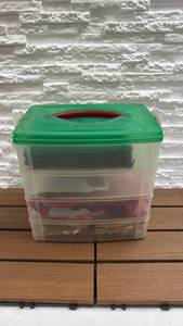 lot 123 image: Craft Storage Container 4-Drawer Organizer with Accessories