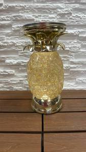 lot 144 image: Bath & Body Works Pineapple Light-Up Water Globe 3-Wick Candle Holder