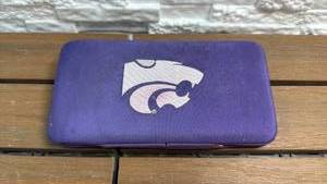 lot 182 image: Kansas State Wildcats Game Day Purple Neoprene Clutch Case with Embroidered Logo