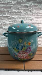 Pioneer Woman Floral Enamelware Cookpot with Lid and Handles