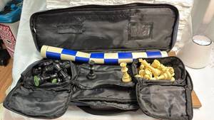lot 213 image: Chess Set with Carrying Case and Pieces