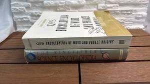 lot 217 image: 2 Books QPB Encyclopedia of Word and Phrase Origins (Second Edition) and Kingfisher Science Encyclopedia
