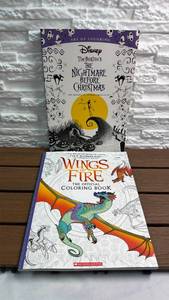 lot 219 image: 2 Coloring Books Disney Tim Burtons Nightmare Before Christmas & Wings of Fire Official
